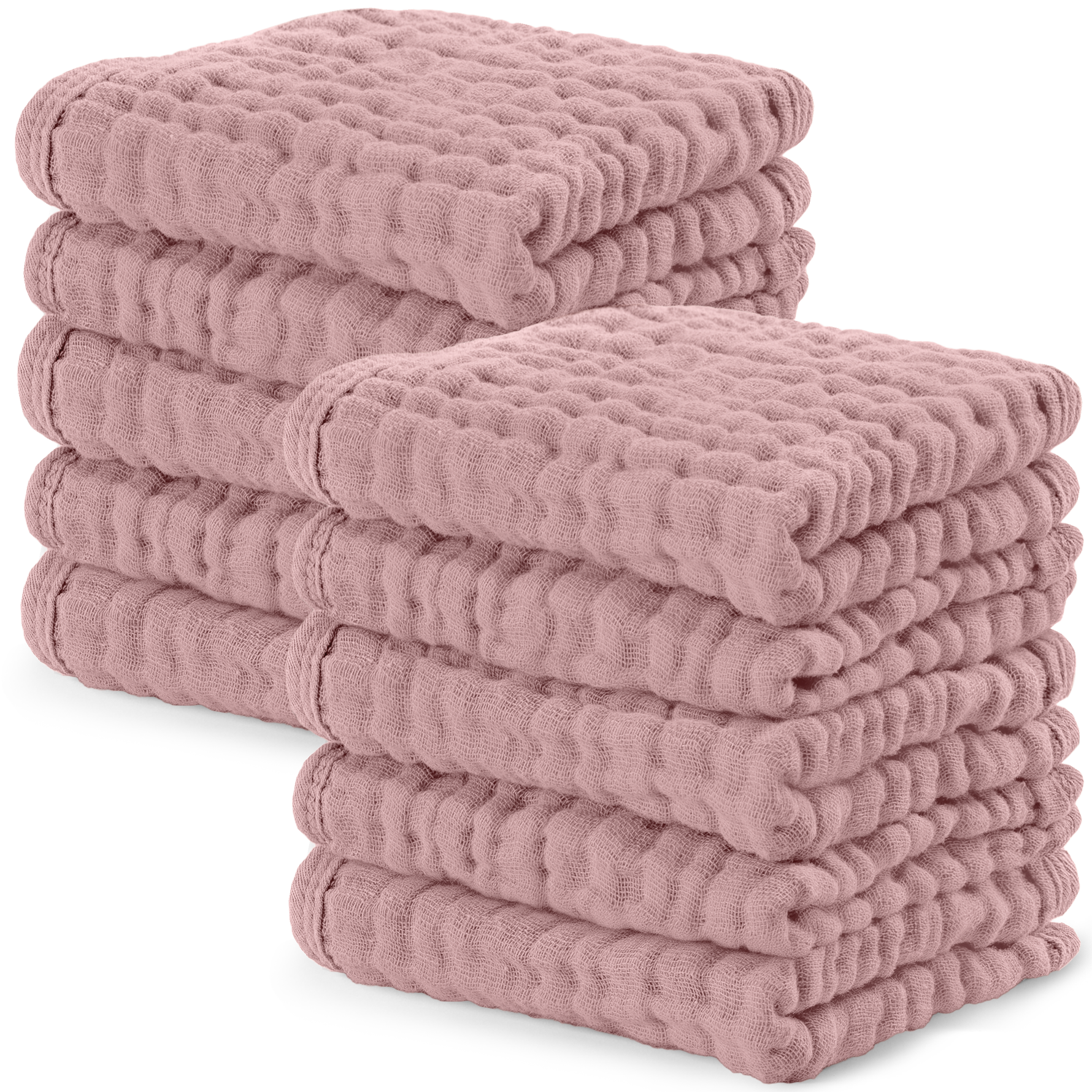 Mauve Muslin Baby Washcloths Soft Premium Bath Cloths Comfy Cubs Everetts Place: Online Boutique 21.99