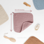 Mauve Muslin Baby Washcloths Soft Premium Bath Cloths Comfy Cubs Everetts Place: Online Boutique