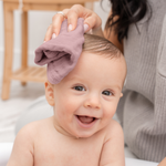 Mauve Muslin Baby Washcloths Soft Premium Bath Cloths Comfy Cubs Everetts Place: Online Boutique