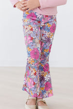 Mauve What's Up Buttercup Ribbed Velvet Bells For Girls Mila & Rose ® Everetts Place: Online Boutique