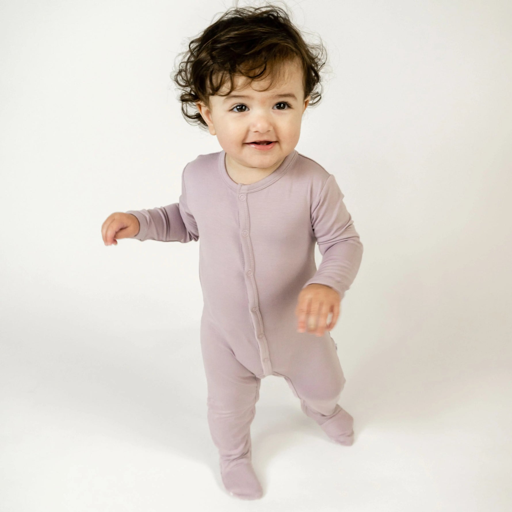 Mauve | Snap Footie - Sleeve, Baby & Toddler Clothing, Child, Pink, Overall | Everetts Place