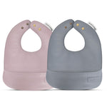 Bleu La La Classic Set of Soft Vegan Leather Easy Clean Bibs for Babies 0 to 12 Months - Baby & Toddler > Nursing & Feeding > Feeding Essentials > Bibs Bibs