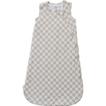 Taupe Checkered Bamboo Sleep Sack by Mebie Baby at Everetts Place