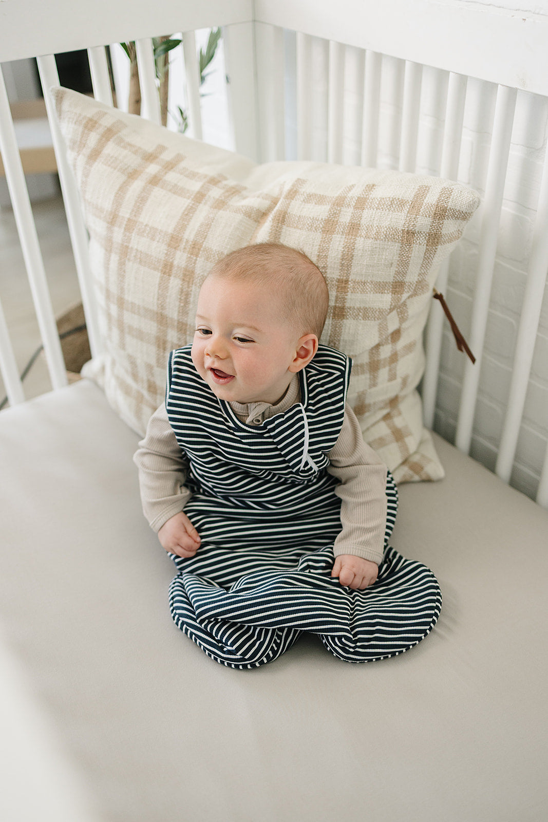 Navy Stripe Bamboo Sleep Sack by Mebie Baby at Everetts Place