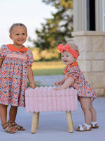 Fall Floral Smocked Bubble Romper by Rylee Faith Designs