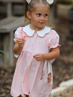 Christmas Girls Gingerbread Peter Pan Collar Dress by Rylee Faith Designs