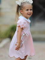 Christmas Girls Gingerbread Peter Pan Collar Dress by Rylee Faith Designs