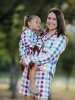 Mommy and Me Fall Plaid  Pajama Set by Rylee Faith Designs