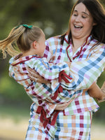 Mommy and Me Fall Plaid  Pajama Set by Rylee Faith Designs