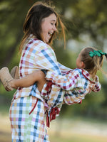 Mommy and Me Fall Plaid  Pajama Set by Rylee Faith Designs