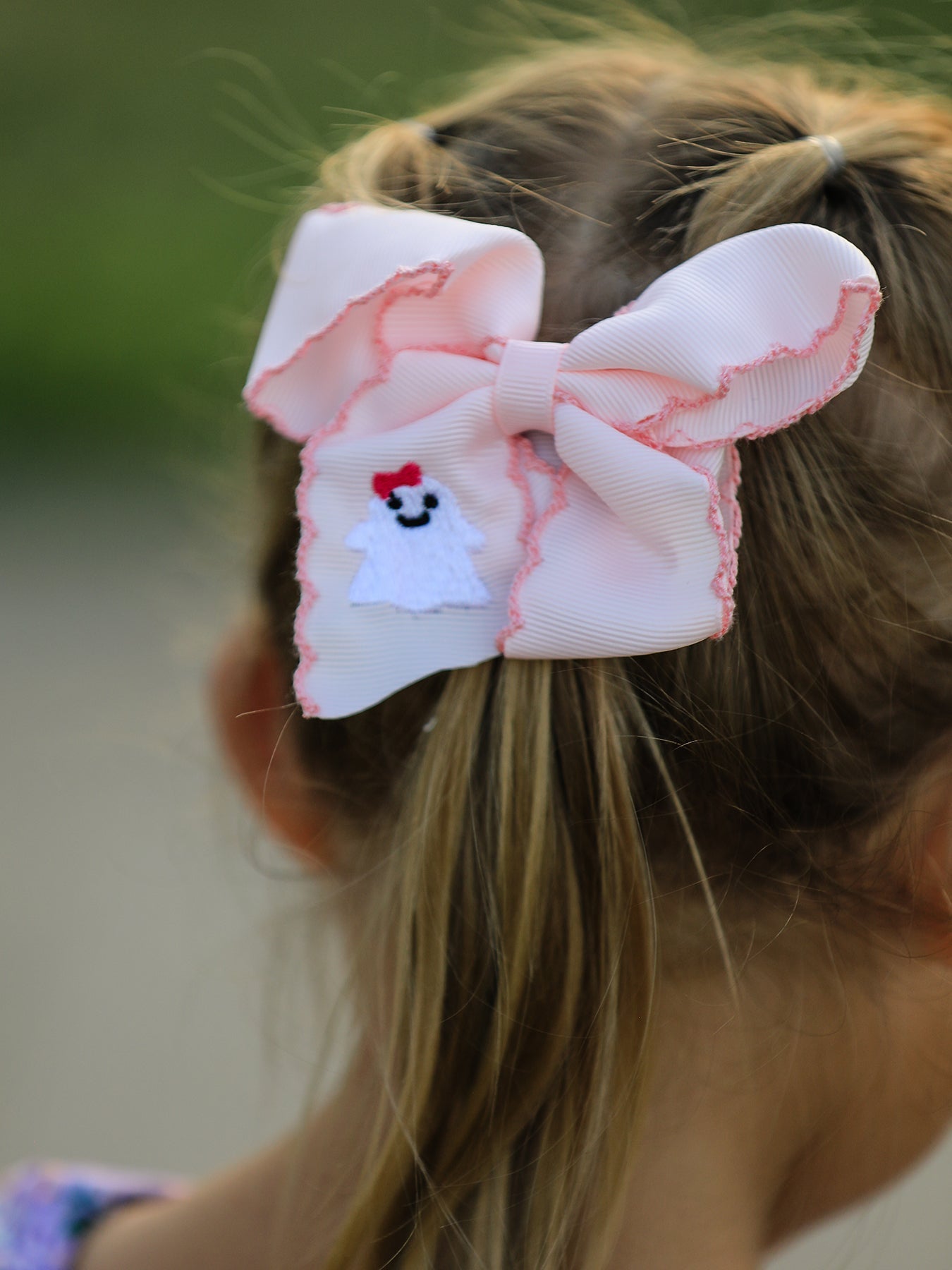 Halloween Ghost Bow Hairpin, 3.9 Inch