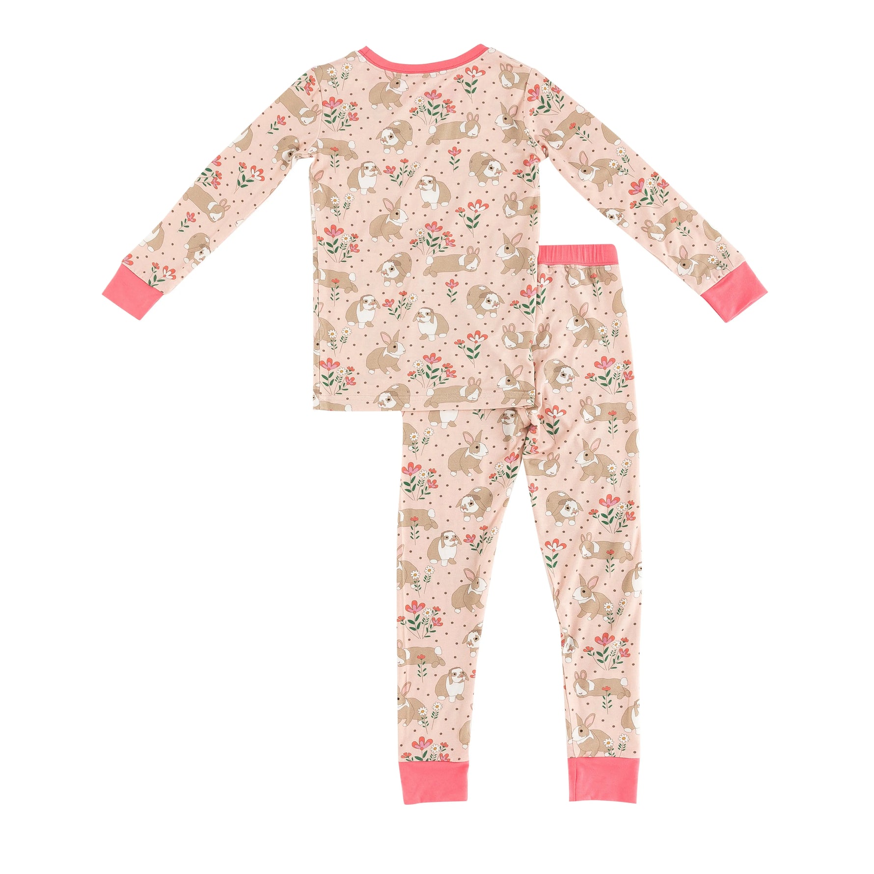 Dreamlet Meadow Bunny Two Piece Bamboo Set For Newborns - Apparel & Accessories > Clothing > Baby & Toddler Clothing > Baby & Toddler Sleepwear Two Piece PJs