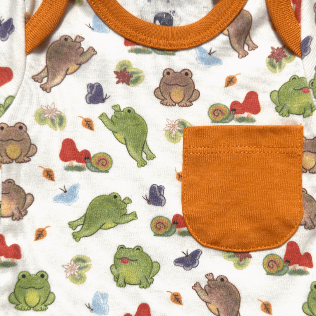 Frog Bodysuit and Shorts | Organic Pima Cotton by Kolorful