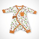 Frog Kimono Long Sleeve Romper | Organic Pima Cotton by Kolorful