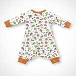 Frog Kimono Long Sleeve Romper | Organic Pima Cotton by Kolorful