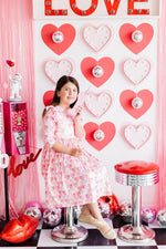 Mila & Rose ® Melt My Heart Quarter Sleeve Ruffle Twirl Dress For Girls - Everetts Place Boutique - 