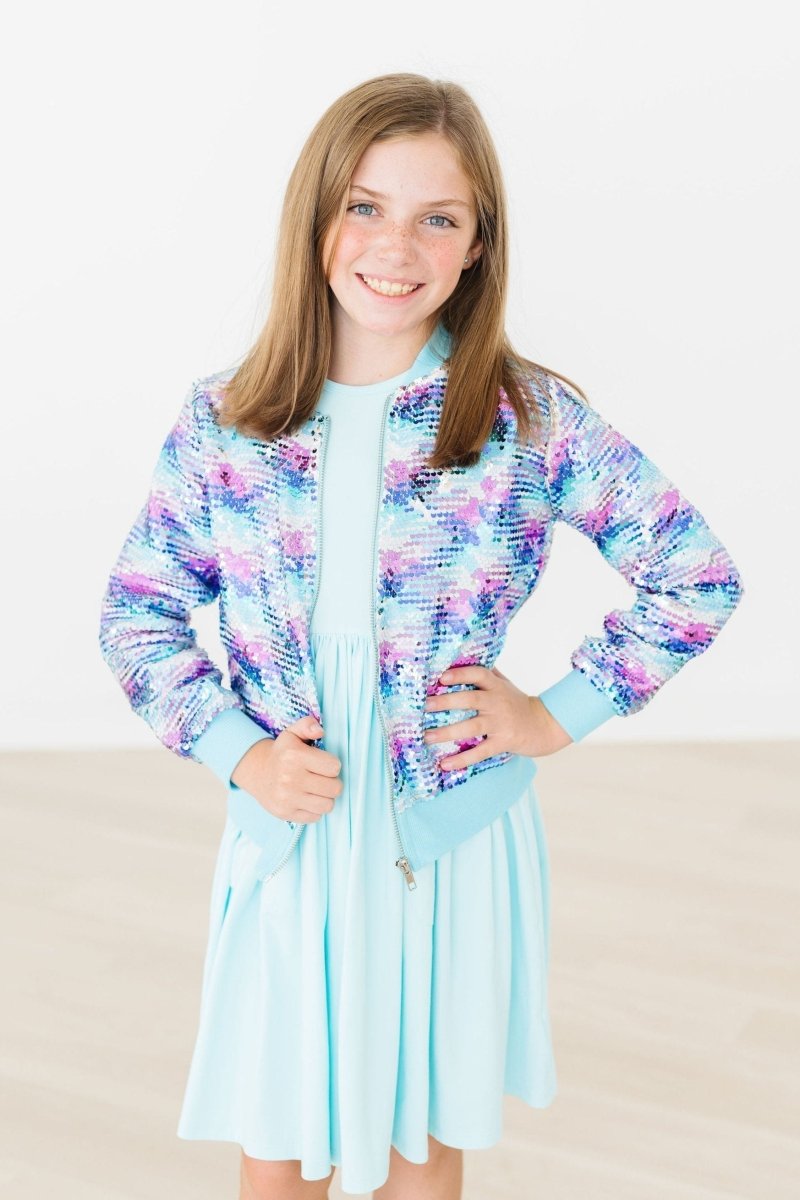 Mila & Rose ® Mermaid Flip Sequin Jacket For Girls Sparkling Style - Everetts Place Boutique - 