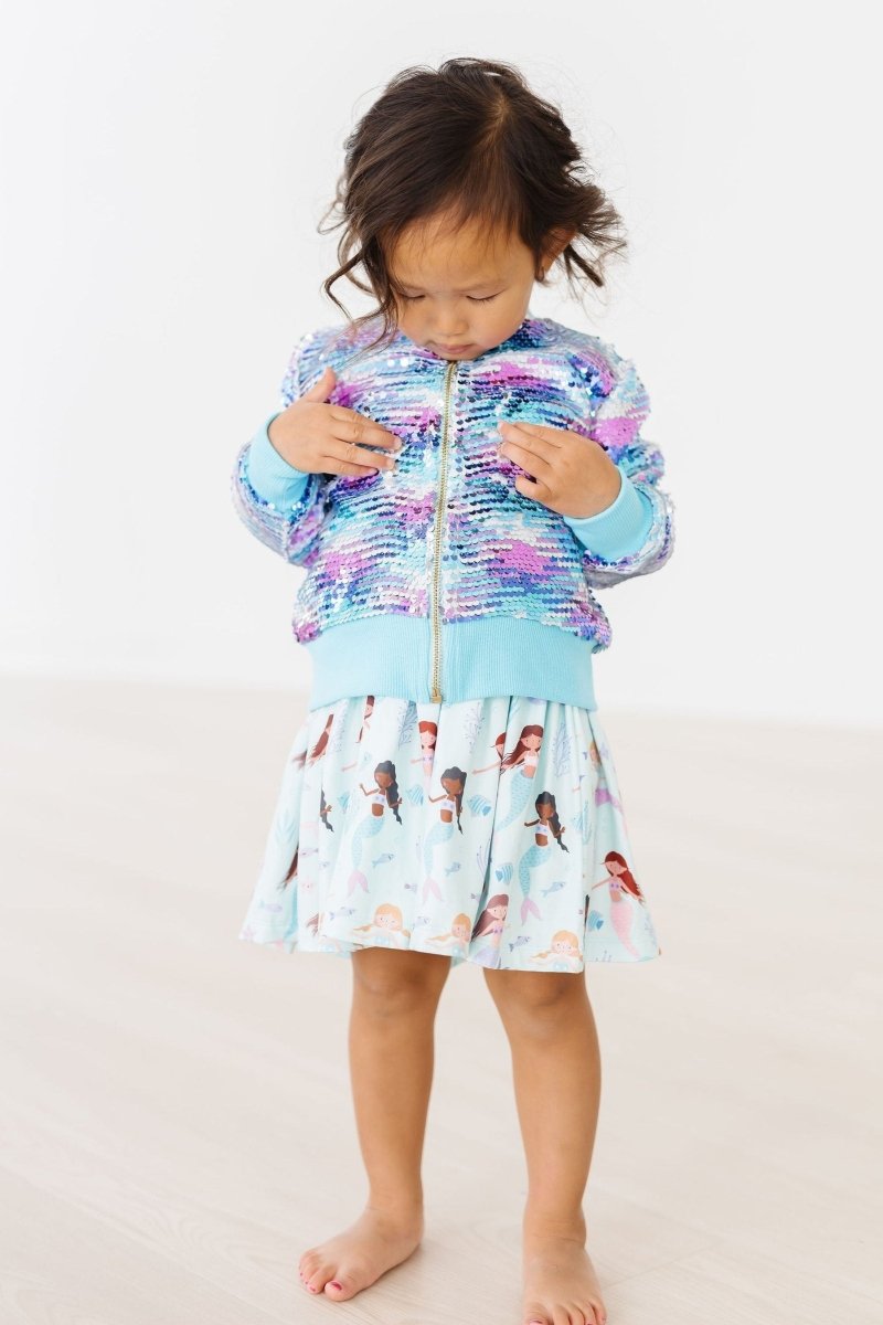 Mila & Rose ® Mermaid Flip Sequin Jacket For Girls Sparkling Style - Everetts Place Boutique - 