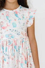 Mermaid Friends Flutter Sleeve Twirl Dress For Girls Mila & Rose ® Everetts Place: Online Boutique