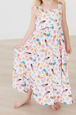 Mermaid Magic Ruffle Maxi Dress For Girls Summer Party Mila & Rose ® Everetts Place: Online Boutique