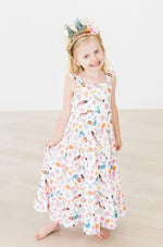 Mermaid Magic Ruffle Maxi Dress For Girls Summer Party Mila & Rose ® Everetts Place: Online Boutique