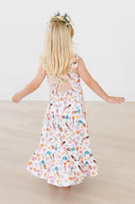 Mermaid Magic Ruffle Maxi Dress For Girls Summer Party Mila & Rose ® Everetts Place: Online Boutique