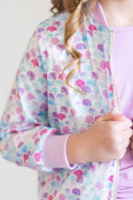 Mila & Rose ® Mermaid Scales Satin Jacket For Women Mila Rose Soft Touch - Everetts Place Boutique - 