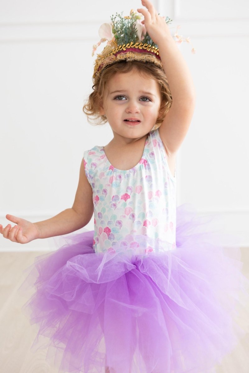 Mila & Rose ® Mermaid Scales Tank Tutu Leotard Girls Dancewear Outfit - Everetts Place Boutique - 