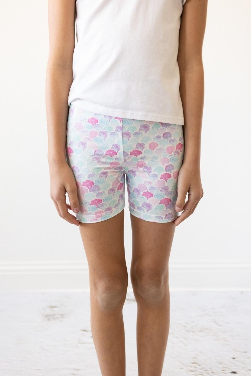 Mila & Rose ® Mermaid Scales Twirl Shorts for Girls Mila Rose Collection - Everetts Place Boutique - 