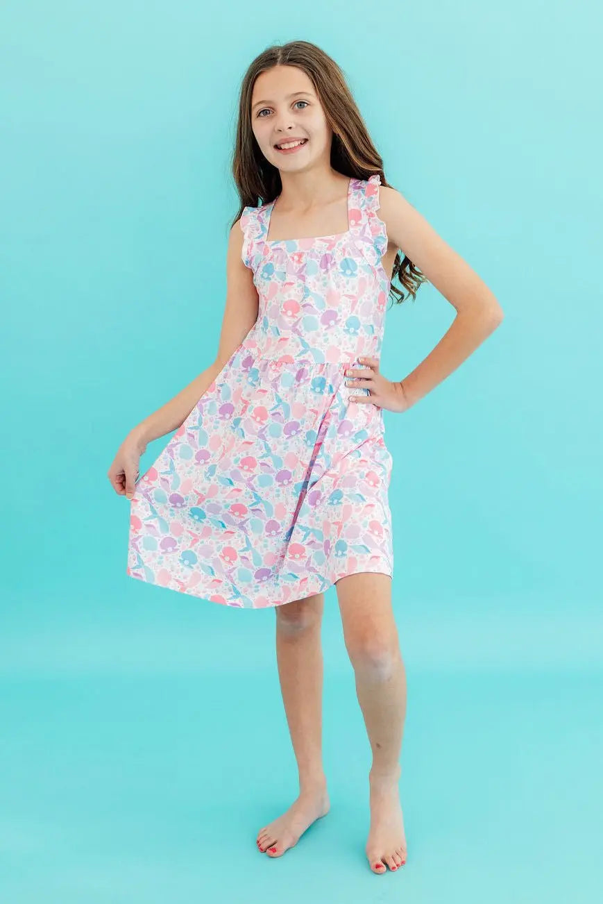 Mila & Rose ® Mermaid Tails Ruffle Cross Back Dress - 