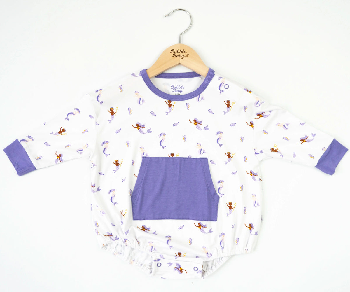 Bubble Baby Mermaid | Long Sleeve Bubble Romper - 