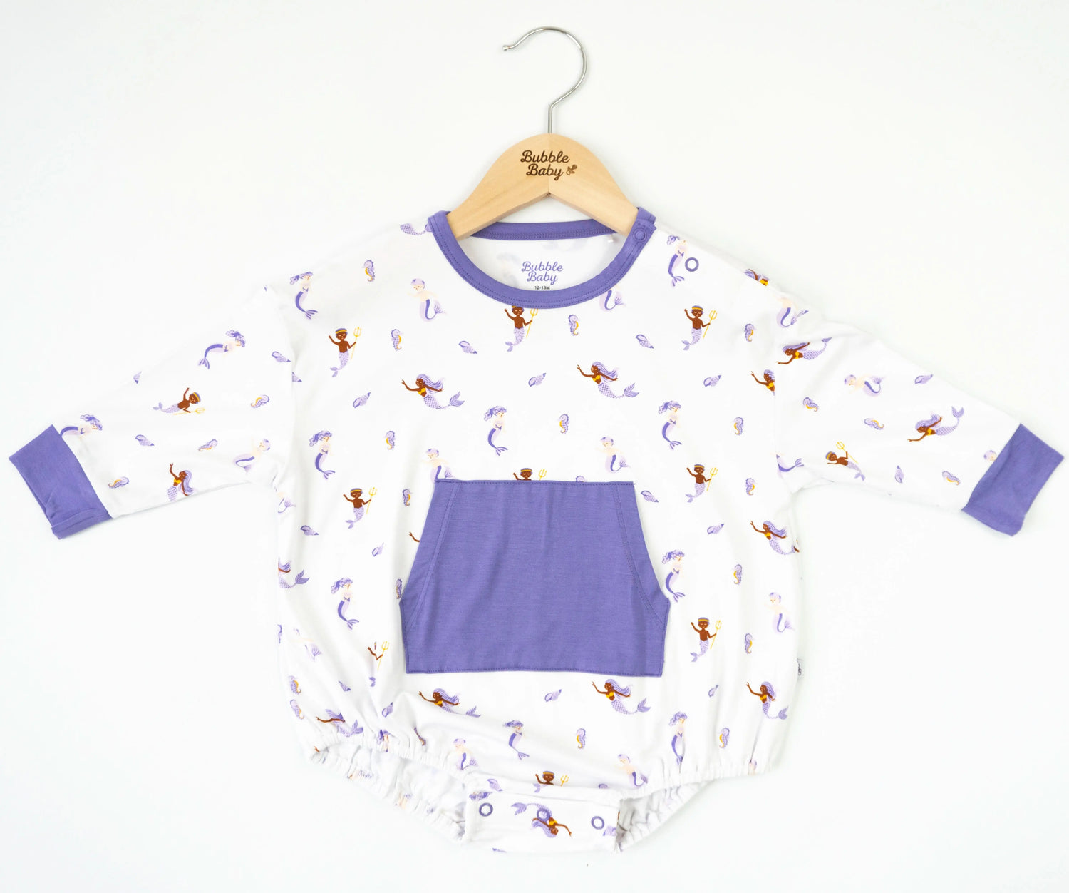 Bubble Baby Mermaid | Long Sleeve Bubble Romper - 