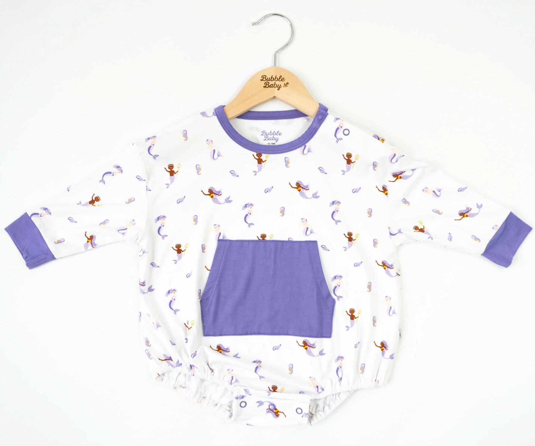 Bubble Baby Mermaid | Long Sleeve Bubble Romper - 