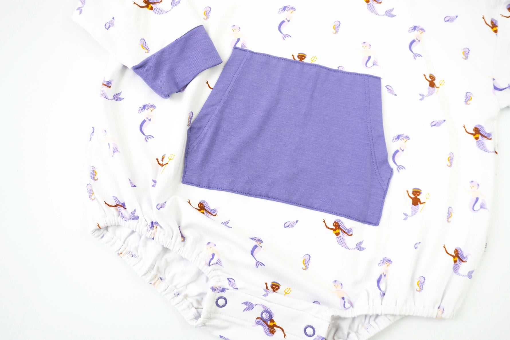 Bubble Baby Mermaid | Long Sleeve Bubble Romper - 