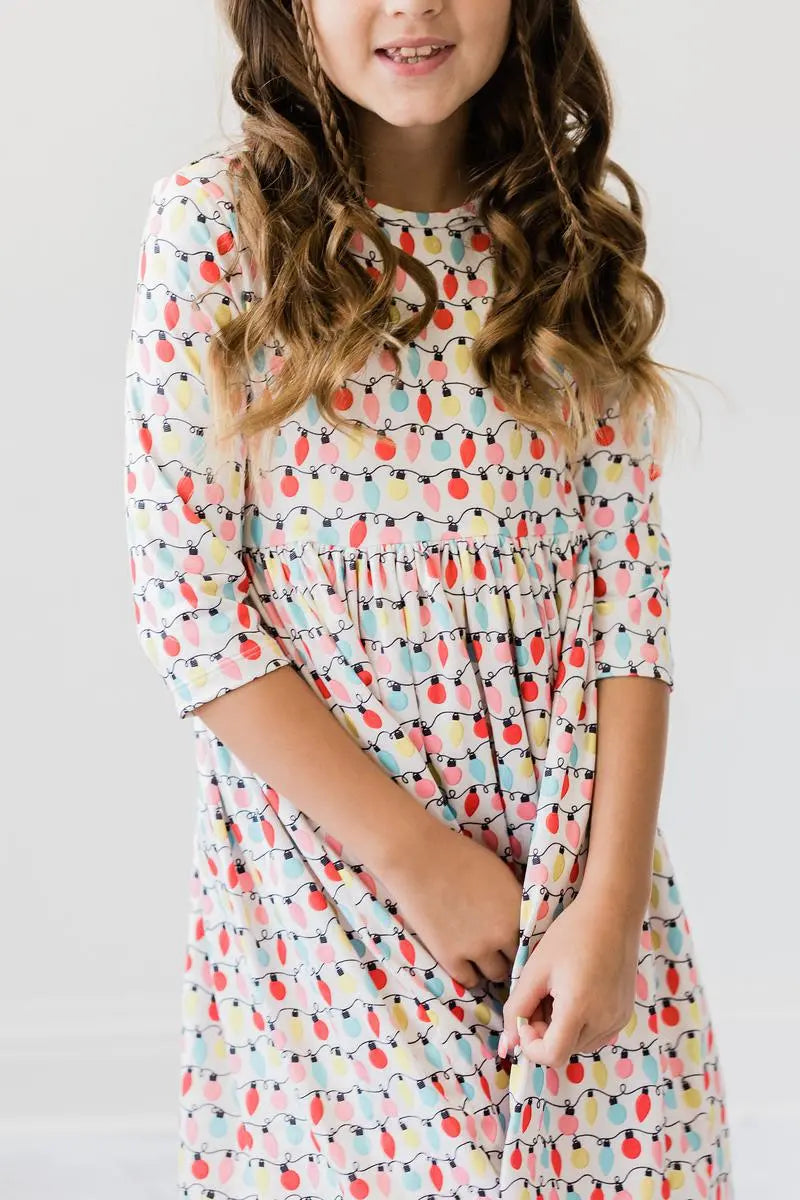 Mila & Rose ® Merry And Bright Three Quarter Sleeve Pocket Twirl Dress - Apparel & Accessories > Clothing > Dresses Twirl Pocket Dress 3/4