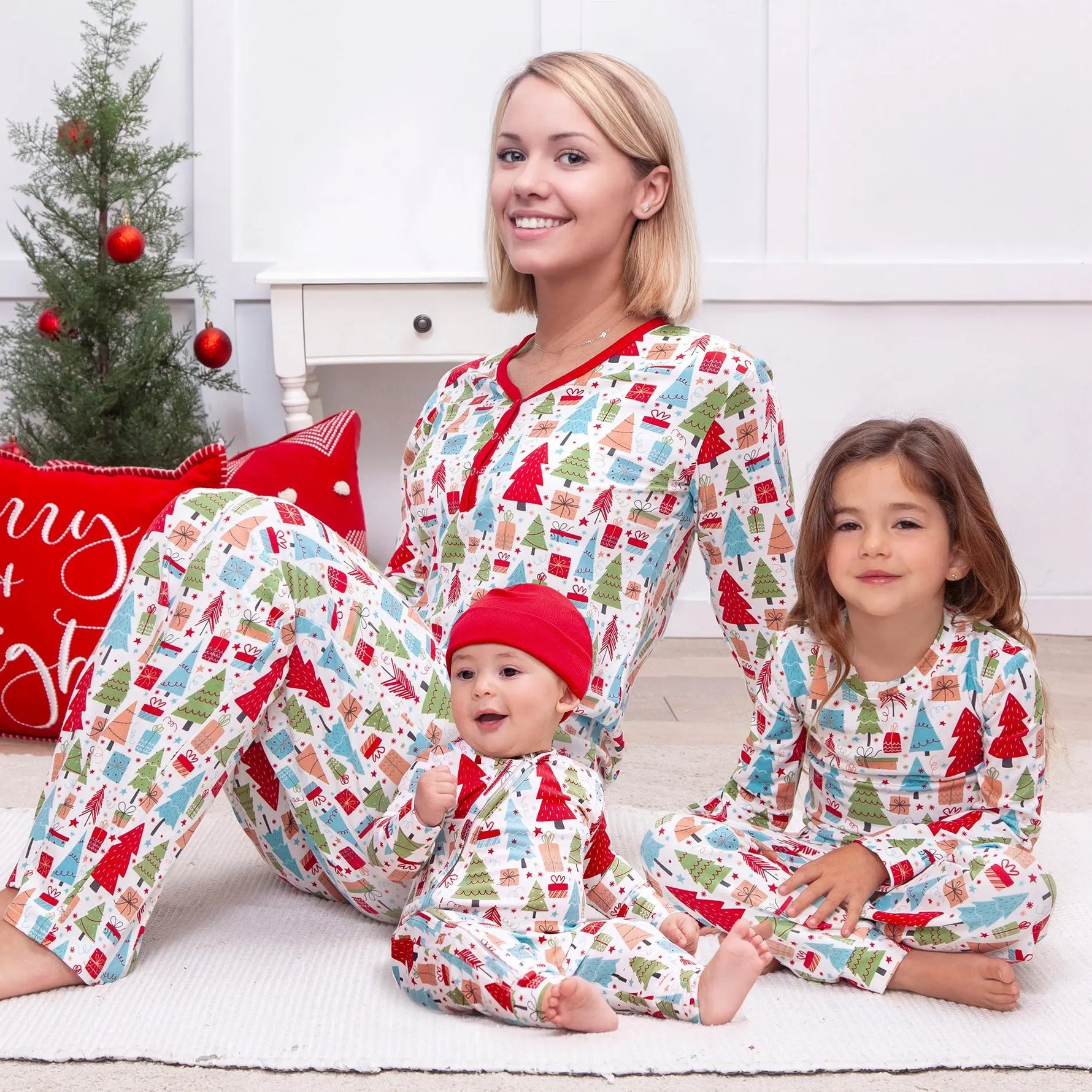 Tesa Babe Merry Christmas Bamboo Pajama Set For Women Family Matching - Apparel & Accessories > Clothing > Sleepwear & Loungewear > Pajamas Women's Loungewear