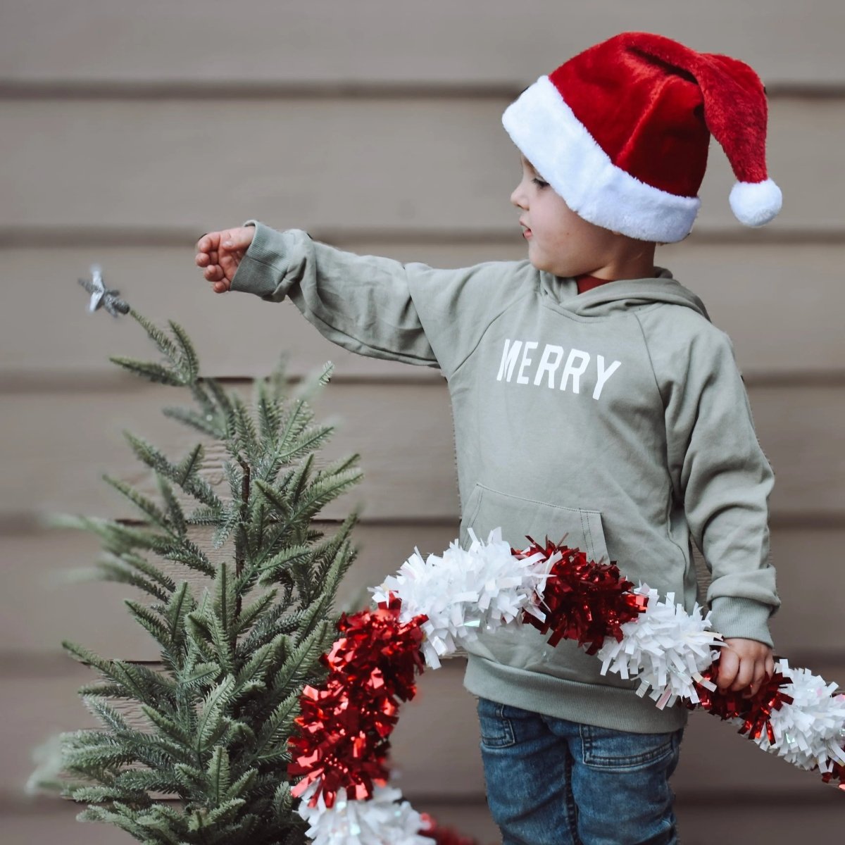 Little Joy Co. Merry Christmas Graphic Hoodie - Everetts Place Boutique - 
