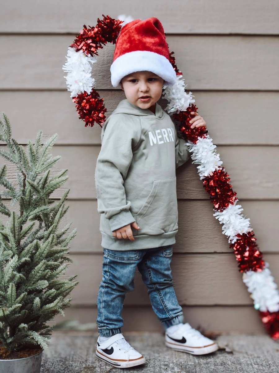 Little Joy Co. Merry Christmas Graphic Hoodie - Everetts Place Boutique - 