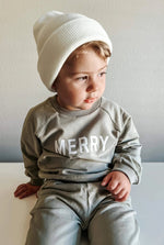Little Joy Co. Merry Graphic Organic Cotton 2pc Jogger Set - Everetts Place Boutique - 