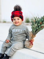 Little Joy Co. Merry Graphic Organic Cotton 2pc Jogger Set - Everetts Place Boutique - 