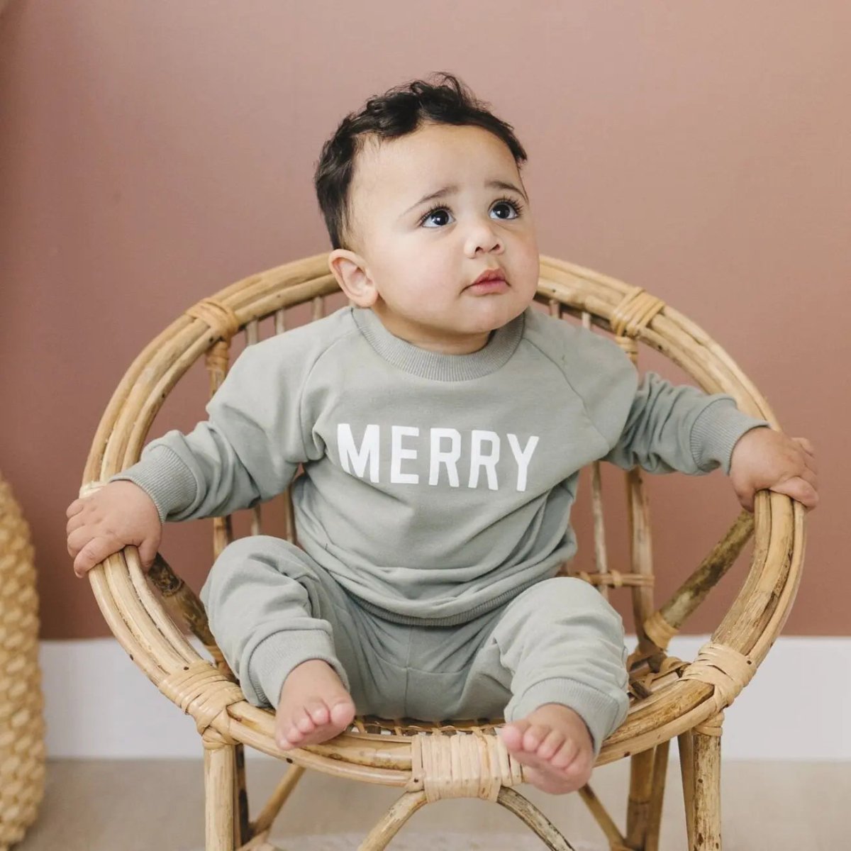 Little Joy Co. Merry Graphic Organic Cotton 2pc Jogger Set - Everetts Place Boutique - 