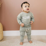Little Joy Co. Merry Graphic Organic Cotton 2pc Jogger Set - Everetts Place Boutique - 