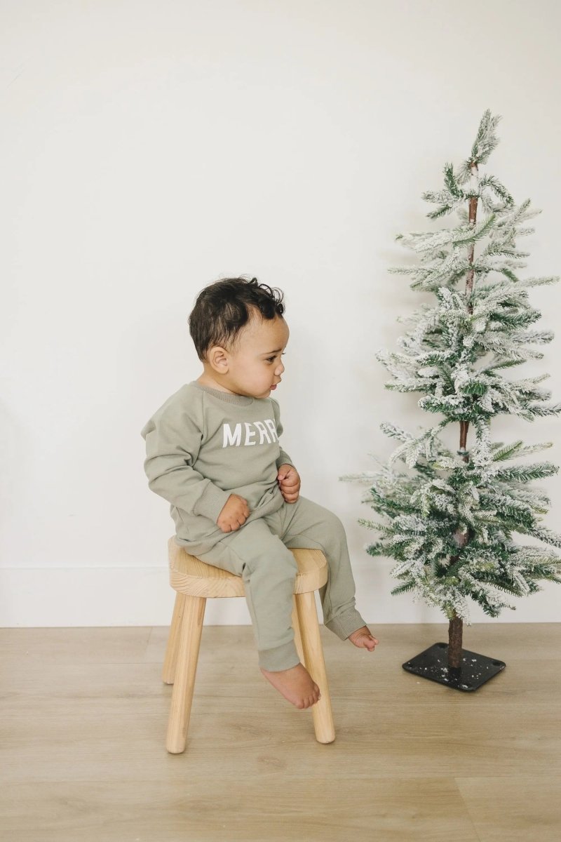Little Joy Co. Merry Graphic Organic Cotton 2pc Jogger Set - Everetts Place Boutique - 