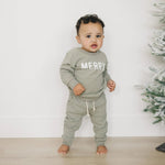 Little Joy Co. Merry Graphic Organic Cotton 2pc Jogger Set - Everetts Place Boutique - 