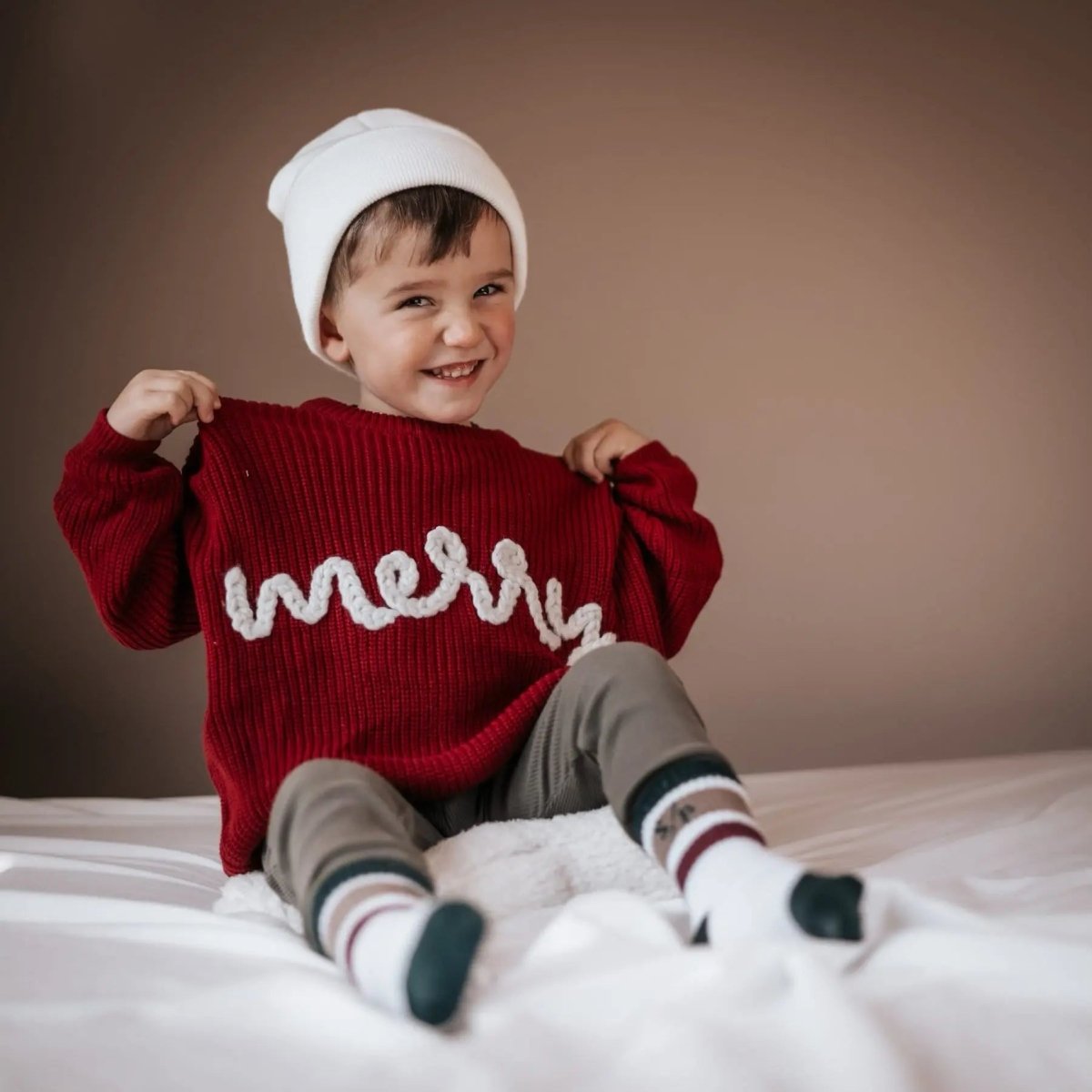 Little Joy Co. Merry Hand Embroidered Sweater - Everetts Place Boutique - 