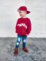Little Joy Co. Merry Hand Embroidered Sweater - Everetts Place Boutique - 