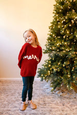 Little Joy Co. Merry Hand Embroidered Sweater - Everetts Place Boutique - 