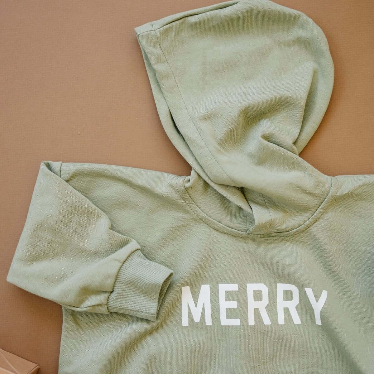 Little Joy Co. Merry Hooded Sweatshirt Romper - Sage - Everetts Place Boutique - 
