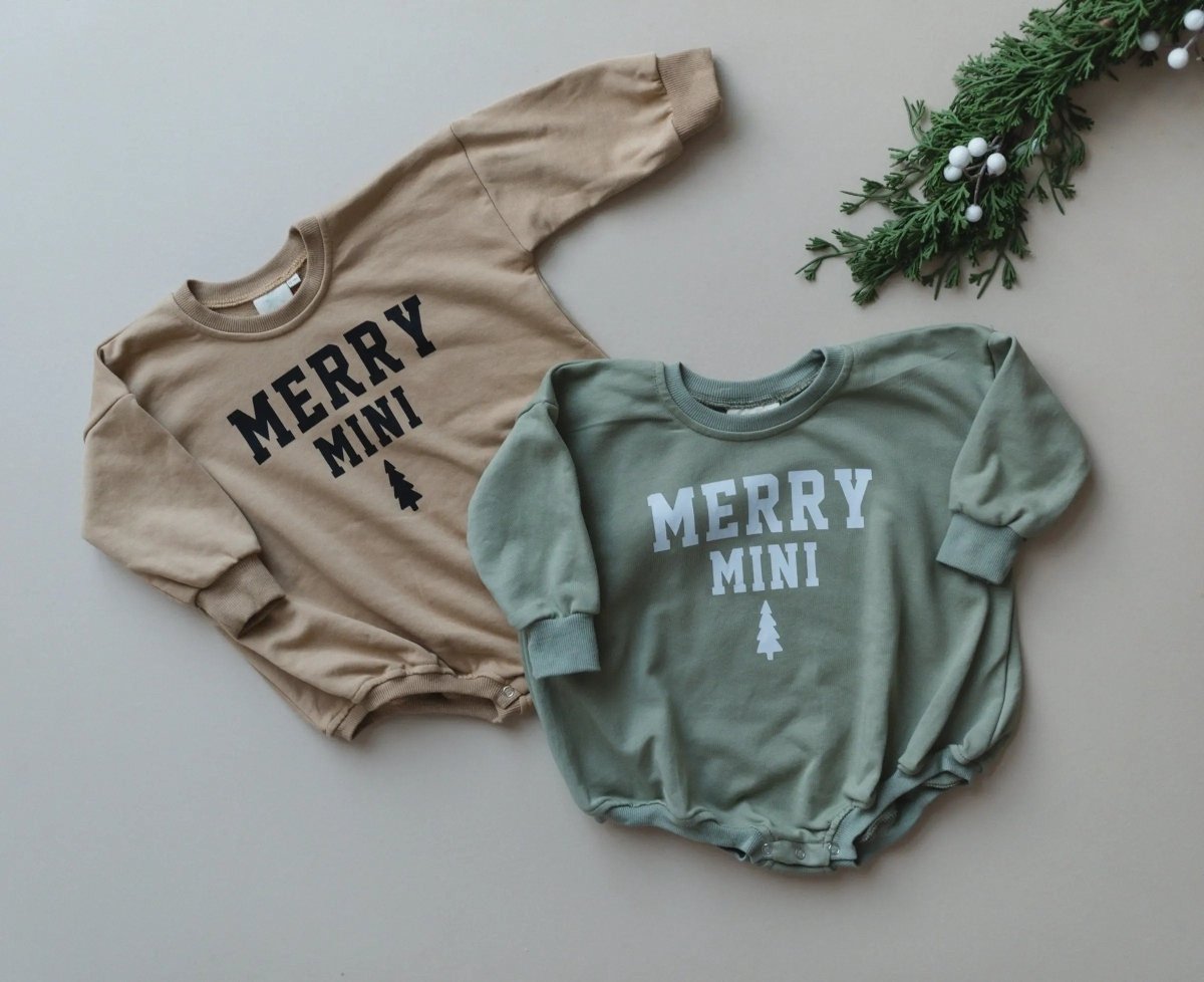 Little Joy Co. Merry Mini Christmas Sweatshirt Romper - Everetts Place Boutique - 
