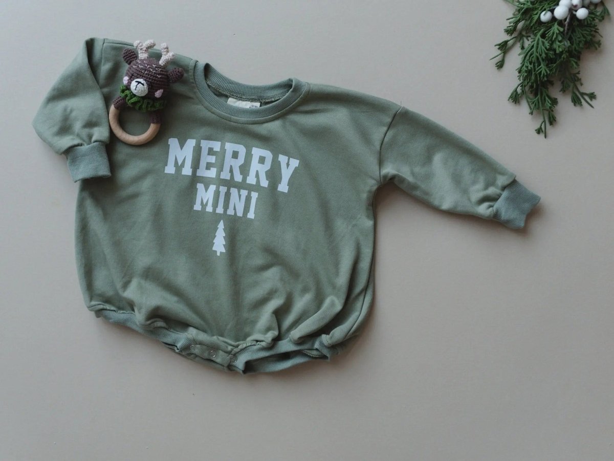 Little Joy Co. Merry Mini Christmas Sweatshirt Romper - Everetts Place Boutique - 